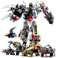 Miniatyrbild 3 av 7: BPF 5IN1 Transformation G1 Robotleksak Dinoking Volcanicus Grimlock Slag Slam Snarl Swoop Slash Dinobots Action Figur Ko 04 with box