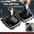 Miniatyrbild 4 av 5: För VW Golf 6 Golf 5 A5 MK5 GTI GTD R32 2004-2008 Scirocco MT 5 6-växlad växlingsknopp Växelspak Damask Cover Krage-Matt-5 Speed-Stövel Matte-5 Speed-Boot