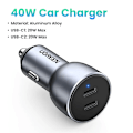 Miniatyrbild 1 av 7: Ugreen 40W PD-billaddare Snabbladdning 4.0 3.0 för Xiaomi QC4.0 QC3.0 Typ C PD Billaddning för iPhone 13 12 Xs 8 PD-laddare Dual PD3.0 20W