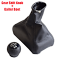Miniatyrbild 4 av 5: För OPEL CORSA C (01-06) TIGRA B (04-12) COMBO C (01-11) Manuell 5-växlad växlingsknopp Läderdamask Cover Handbromshus-växelspak Gear Knob