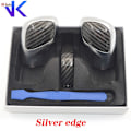 Miniatyrbild 4 av 5: För VW Golf 6 7 R GTI Passat B7 B8 CC R20 Jetta MK6 GLI Krom Matt Med Kolfiber Växlingsknopp Växelns cover DSG Logo-set 2 set 2