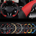 Miniatyrbild 2 av 7: (Orange)1 PC PU Läder Cover Mjukt Anti-halk Bil-styling Sport Auto Rattskydd Tillbehör som andas bra Orange