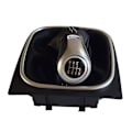 Miniatyrbild 1 av 5: För VW Golf 6 Golf 5 A5 MK5 GTI GTD R32 2004-2008 Scirocco MT 5 6-växlad växlingsknopp Växelspak Damask Cover Krage-6 Speed-Vit linje 6 Speed-White line