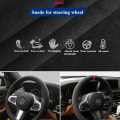 Miniatyrbild 5 av 6: Cover Handsydd mjukt svart äkta lädermocka för Tesla Model 3 2015-2020 Model Y 2019 2020