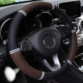Miniatyrbild 3 av 7: (Beige)Bilrattkåpor Skal Halksäker Sommar Is Silk Biltillbehör Axelskydd Auto Rattskydd Beige