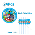 Miniatyrbild 7 av 7: 1Set Marioedd Bros Bordsservis Festtillbehör Barn Födelsedag Ballong Fest Dekoration Papperstallrik Kopp Servett Speltema Gör-det-själv-leksak Present A19-17Pcs Other
