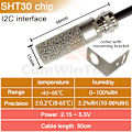Miniatyrbild 1 av 3: SHT20 SHT30 SHTC3 SHT35 I2C Temperatur- och fuktighetssensor CWT-I2CTH04-30-M