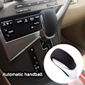 Miniatyrbild 5 av 5: Äkta läder Automatväxellåda Bil Växelspaksknopp För Toyota Corolla Yaris RAV4 Camry För Lexus LS400 LX570 RX350 Ny-Matt Silver svart Matte Silver black