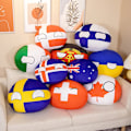 Miniatyrbild 3 av 7: 10cm Country Ball Plyschleksaker Polandball hänge Countryball Country Balls of Chile Mexiko Spanien Nederländerna USSR USA RYSSLAND UK 10cm Prussia