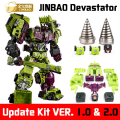 Miniatyrbild 3 av 7: Jinbao Devastator Update Kit Parts Ver 2.0 G1 GT Transformation Action Figur Leksaksmästerverk Filmmodell Deformation Bilrobot green 1 with box