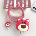 Miniatyrbild 1 av 7: Disney Stitch Laddare Kabelskydd Case Winder Anime Mickey Data Line USB Cover IPhone 18 20W Presenter Lotso No charger and cable