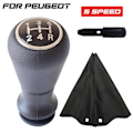 Miniatyrbild 5 av 5: För Citroen Saxo/Xsara/Xantia/C2/C3 Pluriel/C3 Picasso/C4/C4 Picasso/C4(B7) DS4/Berlingo B6 Växelspaksknopp Boot Cover-Silver Silver