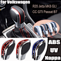 Miniatyrbild 5 av 5: DSG Växelspak Krom Med Läder Växellåda Cover För VW Golf 6 7 R Passat B7 B8 CC R20 För Jetta MK6 GLI TIGUAN-Matt Silver-strip Matte Silver-strip