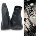 Miniatyrbild 3 av 5: För OPEL CORSA C (01-06) TIGRA B (04-12) COMBO C (01-11) Manuell 5-växlad växlingsknopp Läder Damask Boot Cover Handbroms Case-Combo 3st Combo 3Pcs