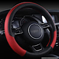 Miniatyrbild 5 av 7: (Rött)Läder Cover Halkfri rattfläta för Audi A1 8X A2 A3 A4 A5 A6 Avant Inredningsdetaljer Red