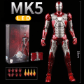Miniatyrbild 1 av 5: ZD Toys LED Light Iron Man MK1 MK2 MK3 MK4 MK5 MK6 MK7 MK43 MK50 7" film actionfigur Tony Stark Legends Toys MK5 LED