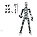 Miniatyrbild 1 av 7: Titan Robot Action Figur 3D printed med full artikulation för Stop Motion Animation 13 Action Figur Dummy A5