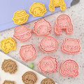 Miniatyrbild 6 av 7: Tecknad Anime Blade of Ghost Cookie Cutter Demon Slayer Press Form 3D DIY Prägling Pressform Fondant Bakelse Form Xiaoxin 8pcsA