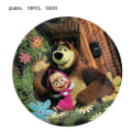 Miniatyrbild 3 av 7: Tecknad masha och björn Tillbehör för födelsedagsfest Engångsservis Papperskopp Tallrik Servett Baby Shower Födelsedagsdekoration BPL-30PCS