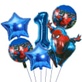 Miniatyrbild 3 av 7: 6st Marvel Super Hero Spiderman Set Barn Födelsedagsfest Dekoration Baby Shower Uppblåsbar Pojkar Toy Globos 9