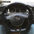 Miniatyrbild 3 av 7: (stil 08)Handsydd Svart Kolfiber Läder Mocka Cover för Volkswagen VW Golf 7 Mk7 Ny Polo Jetta Passat B8 style 08