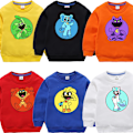 Miniatyrbild 2 av 7: Leende Critters Sweatshirts Barn Tecknad Game Print Toppar Barn Casual Sportig Långärmad Topp Barn Höst Vinterkläder BB191 130
