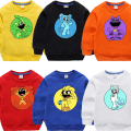Miniatyrbild 2 av 7: Leende Critters Sweatshirts Barn Tecknad Game Print Toppar Barn Casual Sportig Långärmad Topp Barn Höst Vinterkläder BB202 120