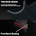 Miniatyrbild 6 av 7: (Gul tråd)Handsömnad Cover Top Cow Läder Fläta på ratten För Land Rover Range Rover 2003-2010 2011 2012 Yellow Thread