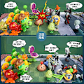 Miniatyrbild 7 av 7: Ny roll PLANTER VS ZOMBIES 2 PVZ Leksaker Full Set Present till pojkar Boxpackade barndockor Action Figur Modell Presentkarta 22 role set