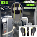 Miniatyrbild 1 av 5: Krom Matt cap COVER ABS Växelspaksknopp Passar till Volkswagen VW Golf MK6 MK7 R GTI-Krom Grå-Grön 1 Chrome Grey-Green 1