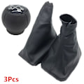 Miniatyrbild 1 av 5: För OPEL CORSA C (01-06) TIGRA B (04-12) COMBO C (01-11) Manuell 5-växlad växlingsknopp Läder Damask Boot Cover Handbroms Case-Combo 3st Combo 3Pcs