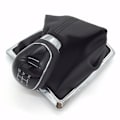 Miniatyrbild 5 av 5: Växelspaksknopp Damask cover 5/6 hastighet för Ford Fiesta MK7 Focus MK2 FL NK3 C-max FL B-max S-max Galaxy MK3 Kuga Transit-6-Speed Silver 6-Speed Silver