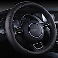 Miniatyrbild 1 av 7: (Svart)Läder Sportbilsrattkåpa Halkfri cover för Audi A1 8X A2 A3 A4 A5 A6 Avant Inredningsdetaljer Black