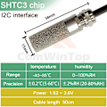 Miniatyrbild 1 av 3: SHT20 SHT30 SHTC3 SHT35 I2C Temperatur- och fuktighetssensor CWT-I2CTH04-C3