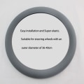 Miniatyrbild 6 av 7: (Mörkgrå) Textur Bil Auto Silikon Ratt Cover Mjuk Multi Universal Skin Mjuk Silikon Rattskydd Skal Dark Grey