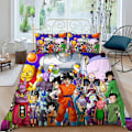 Miniatyrbild 6 av 7: Dragon Ball Z Cover SET Anime Figur Son Goku Printed Sängkläder Säng Spead Barn Sovrum Säng Cover Sängkläder Set 8 EU 140x200cm 2pcs