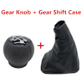 Miniatyrbild 1 av 5: För OPEL CORSA C (01-06) TIGRA B (04-12) COMBO C (01-11) Manuell 5-växlad växelspaksknopp Läderdamask Cover Case-2 cover . 2Pcs Gear Knob Cover