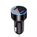 Miniatyrbild 1 av 7: 66W Billaddare LED Digital Display 4USB  Stöder Snabbladdning Multifunktionell Spänningsdetektering Auto Laddare Adapter 2usb