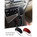 Miniatyrbild 2 av 5: Äkta läder Automatväxellåda Bil Växelspaksknopp För Toyota Corolla Yaris RAV4 Camry För Lexus LS400 LX570 RX350 Ny-Matt Silver svart Matte Silver black
