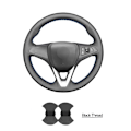 Miniatyrbild 1 av 7: (Svart tråd)Handsydd svart PU- cover i konstläder för Opel Astra (K) Corsa (E) Crossland X Grandland X Insignia Black thread