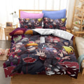 Miniatyrbild 2 av 7: Anime Naruto Sängkläder Set för barn Pojkar Dubbelt cover Täcken Set Akatsuki Itachi Sasuke Kakashi Lakan Baby Överkast R AU Double 180x210cm