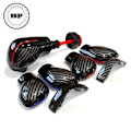 Miniatyrbild 2 av 5: För VW Golf 6 7 R GTI Passat B7 B8 CC R20 Jetta MK6 GLIBsvart bakfärg Med kolfiberväxelknopp Gear Cover DSG Logo-Blå-4 Blue-4