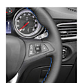 Miniatyrbild 5 av 7: (Grå tråd)Handsydd svart PU- cover i konstläder för Opel Astra (K) Corsa (E) Crossland X Grandland X Insignia Gray thread