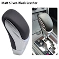 Miniatyrbild 1 av 5: För Mazda 3 BK 2007 2008 2009 år Läderväxelspak Växelspak Gaitor Automatväxellåda-Matt silver Matt silver