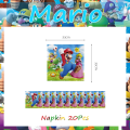 Miniatyrbild 5 av 7: Marioed Super Bros Barnfödelsedagsfest Dekoration Festtillbehör Tillbehör Tallrik Kopp Servett Bordsduk Baby Shower Present Set 2-45Pcs