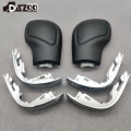 Miniatyrbild 2 av 5: Svart Läder Växelspaksknopp Cover Med Blank & Matt DSG För VW Golf 6 7 RG TI Passat B7 B8 CC R20 Jetta MK6 GLI-1 Set Läder Matt 1 Set Leather Matte