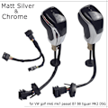 Miniatyrbild 4 av 5: DSG AT Synchronize Electronic Display Växelspaksknopp Växelspak Handboll LED Rött/Vit Ljus För VW Golf 6 Passat 7 Tiguan-Vit-Krom White-Chrome