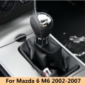 Miniatyrbild 2 av 5: För Mazda 6 M6 2002 2003 2004 2005 2006 2007 Krom växelspaksreglage Växelpenna Damask Cover Bilstylingtillbehör-Combo 6-växlad Combo 6 Speed
