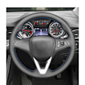 Miniatyrbild 3 av 7: (Grå tråd)Handsydd svart PU- cover i konstläder för Opel Astra (K) Corsa (E) Crossland X Grandland X Insignia Gray thread