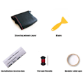 Miniatyrbild 6 av 6: (röd markörtråd)Svart Läder Mocka Röd Marker Cover till Renault Clio 3 2005-2013 Clio dynamics 2008 mk 3 2010 red marker  thread